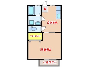 コーポ新本城の物件間取画像